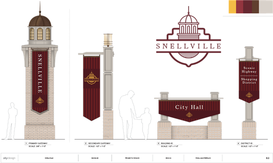 Snellville City branding and color palette