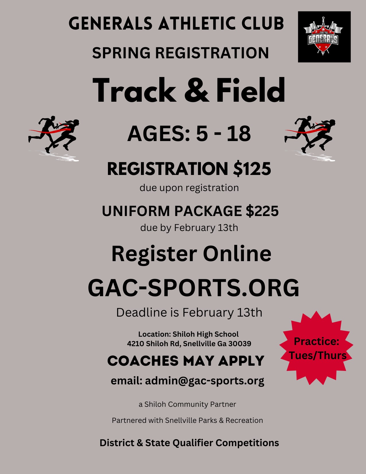 youth track and field